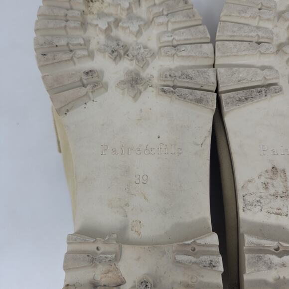 Paire & Fils Loafers Mens EU39 US6 Champagne Beige Suede L'Embellie Casual Work - Picture 10 of 14